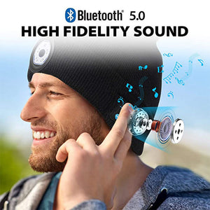 GORRO REPRODUCTOR DE MUSICA CON LINTERNA